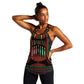 Personalized Afro-American Kwanzaa Women Racerback Tank Kinara Candles African Pattern