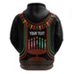 Personalized Afro-American Kwanzaa Zip Hoodie Kinara Candles African Pattern