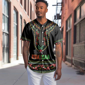 Personalized Afro-American Kwanzaa Baseball Jersey Dashiki Mix Paisley Pattern