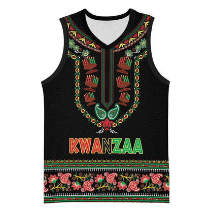 Personalized Afro-American Kwanzaa Basketball Jersey Dashiki Mix Paisley Pattern LT14