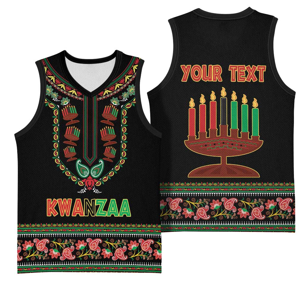 Personalized Afro-American Kwanzaa Basketball Jersey Dashiki Mix Paisley Pattern LT14