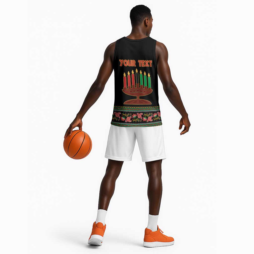 Personalized Afro-American Kwanzaa Basketball Jersey Dashiki Mix Paisley Pattern LT14