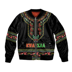 Personalized Afro-American Kwanzaa Bomber Jacket Dashiki Mix Paisley Pattern