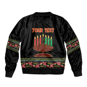 Personalized Afro-American Kwanzaa Bomber Jacket Dashiki Mix Paisley Pattern