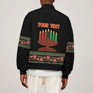 Personalized Afro-American Kwanzaa Bomber Jacket Dashiki Mix Paisley Pattern