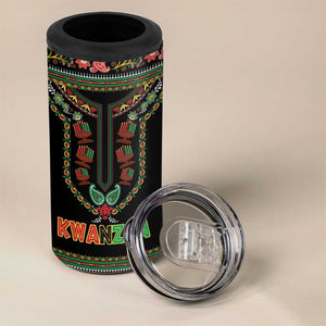 Personalized Afro-American Kwanzaa 4 in 1 Can Cooler Tumbler Dashiki Mix Paisley Pattern