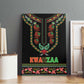 Afro-American Kwanzaa Canvas Wall Art Dashiki Mix Paisley Pattern