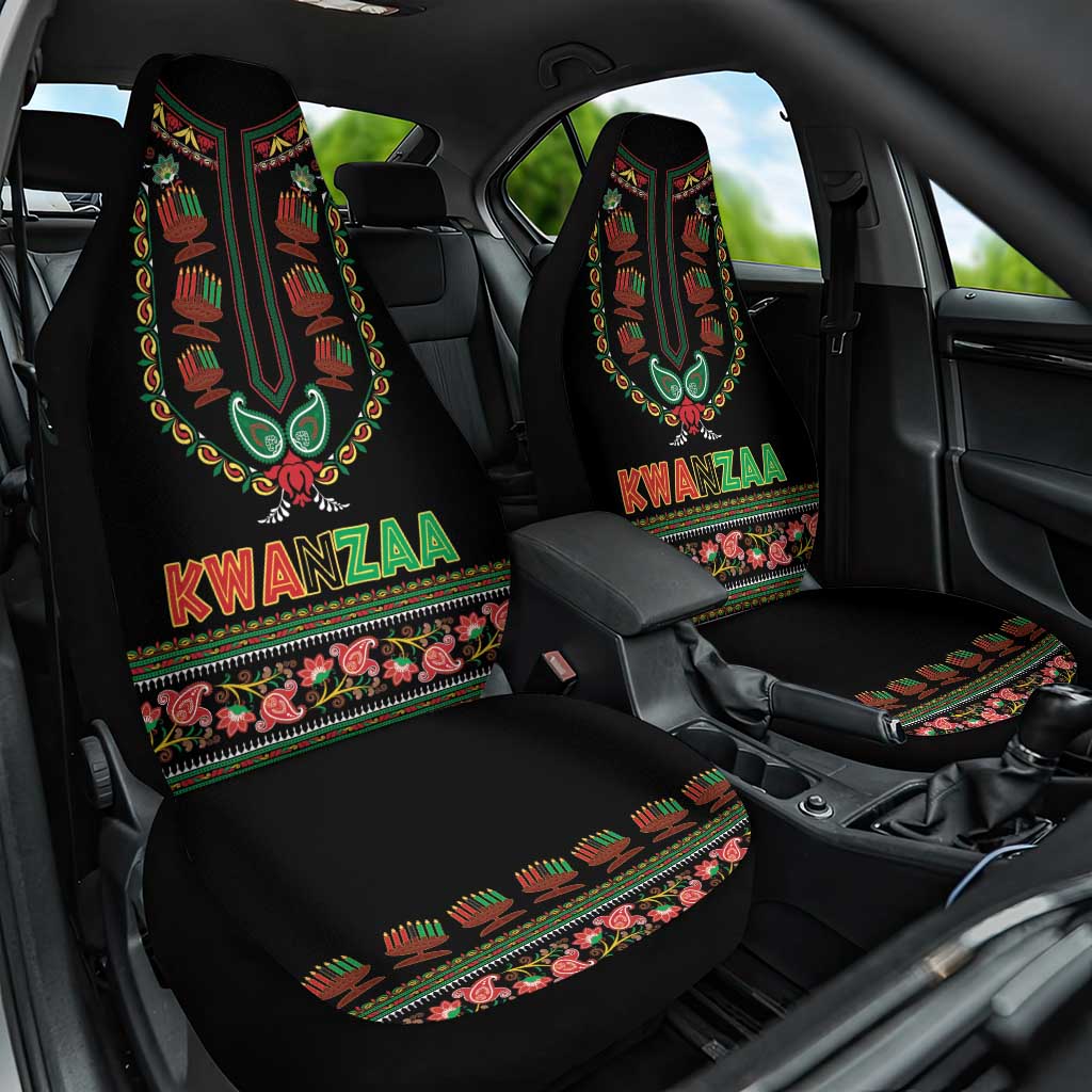 Afro-American Kwanzaa Car Seat Cover Dashiki Mix Paisley Pattern