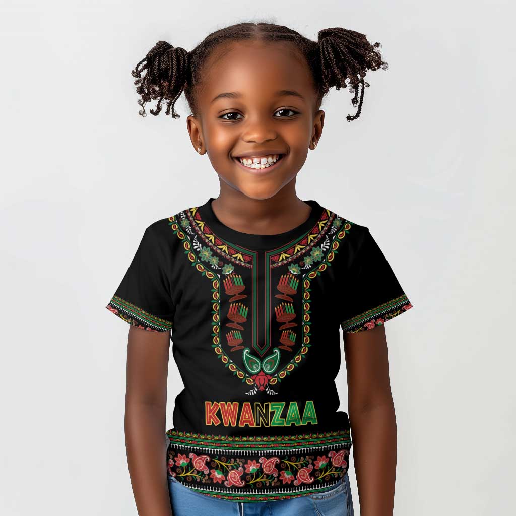 Personalized Afro-American Kwanzaa Kid T shirt Dashiki Mix Paisley Pattern