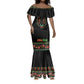 Personalized Afro-American Kwanzaa Mermaid Dress Dashiki Mix Paisley Pattern