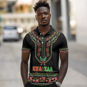 Personalized Afro-American Kwanzaa Polo Shirt Dashiki Mix Paisley Pattern