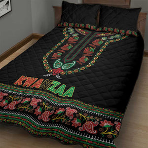 Afro-American Kwanzaa Quilt Bed Set Dashiki Mix Paisley Pattern