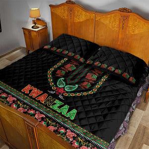 Afro-American Kwanzaa Quilt Bed Set Dashiki Mix Paisley Pattern