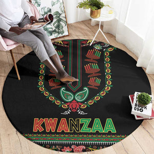 Afro-American Kwanzaa Round Carpet Dashiki Mix Paisley Pattern