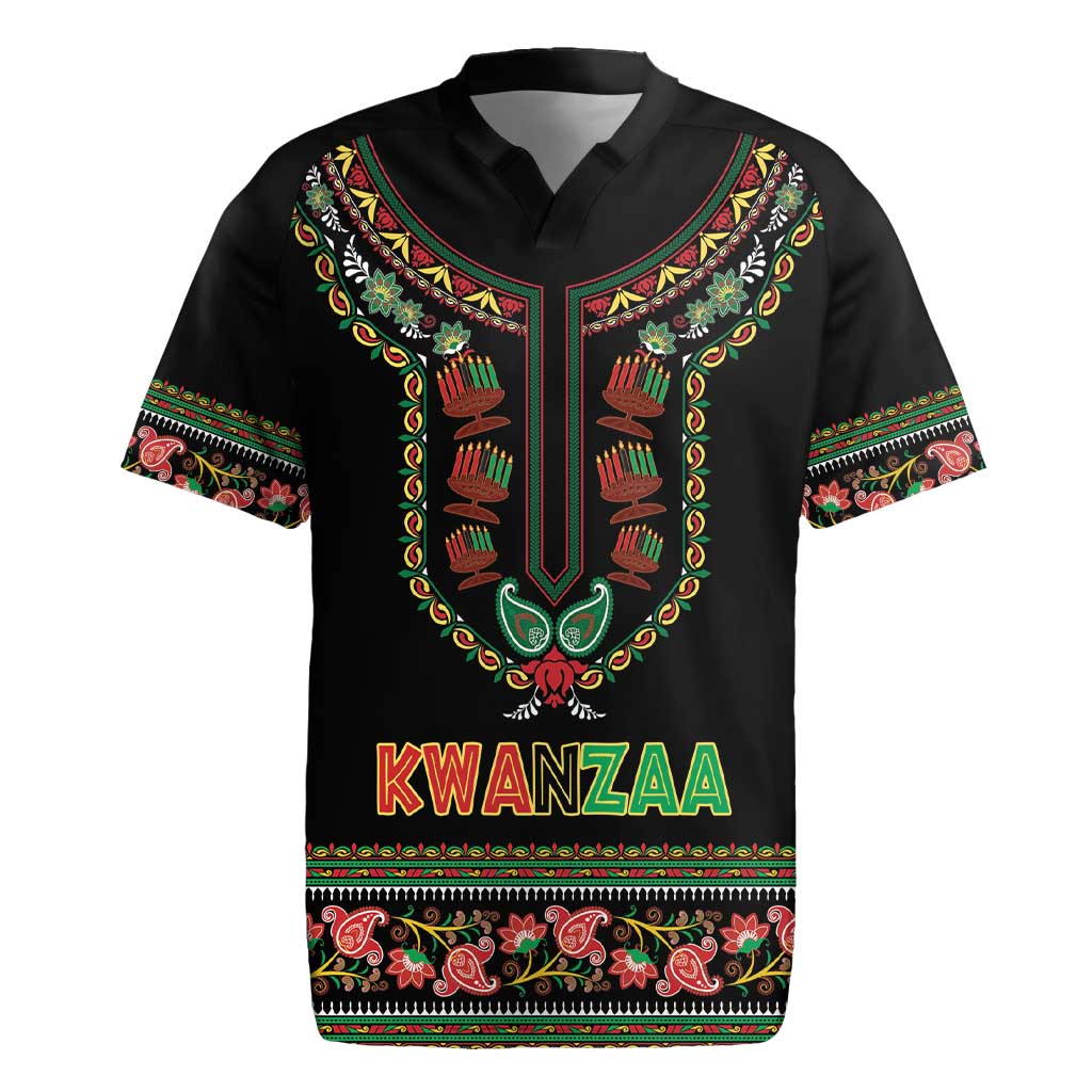 Personalized Afro-American Kwanzaa Rugby Jersey Dashiki Mix Paisley Pattern