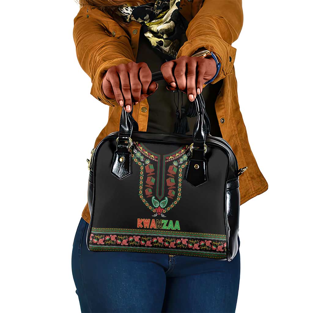 Afro-American Kwanzaa Shoulder Handbag Dashiki Mix Paisley Pattern