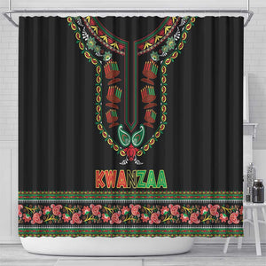 Afro-American Kwanzaa Shower Curtain Dashiki Mix Paisley Pattern