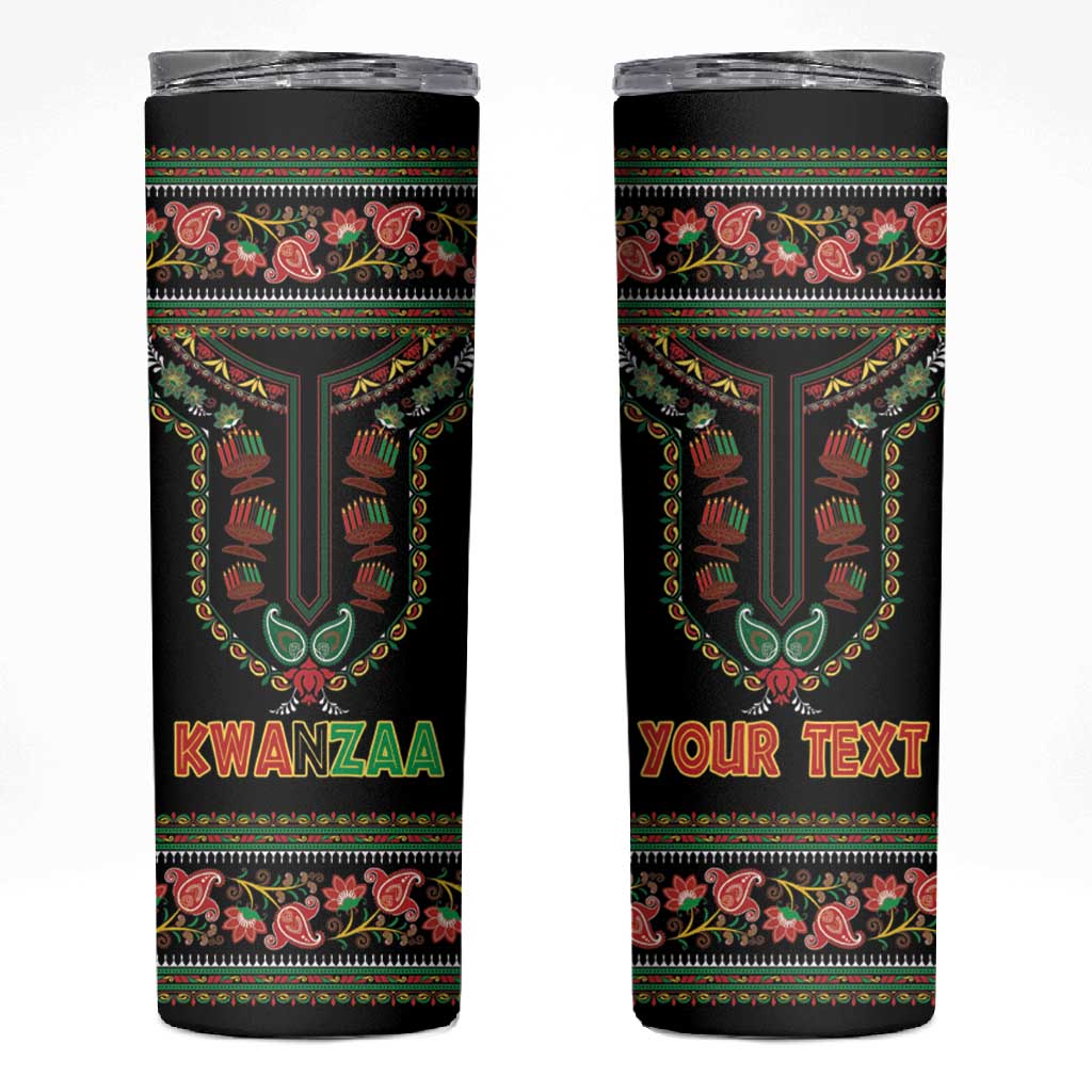 Personalized Afro-American Kwanzaa Skinny Tumbler Dashiki Mix Paisley Pattern