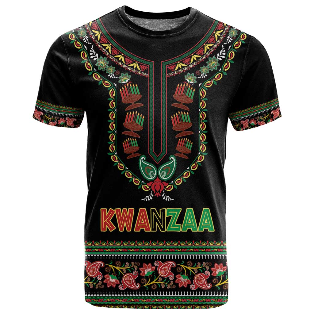 Personalized Afro-American Kwanzaa T shirt Dashiki Mix Paisley Pattern