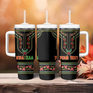 Personalized Afro-American Kwanzaa Tumbler With Handle Dashiki Mix Paisley Pattern