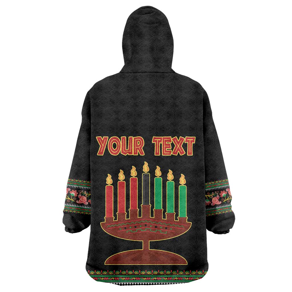 Personalized Afro-American Kwanzaa Wearable Blanket Hoodie Dashiki Mix Paisley Pattern