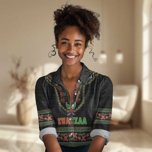 Personalized Afro-American Kwanzaa Women Casual Shirt Dashiki Mix Paisley Pattern