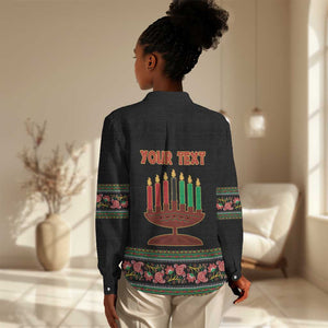 Personalized Afro-American Kwanzaa Women Casual Shirt Dashiki Mix Paisley Pattern