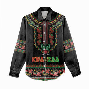 Personalized Afro-American Kwanzaa Women Casual Shirt Dashiki Mix Paisley Pattern