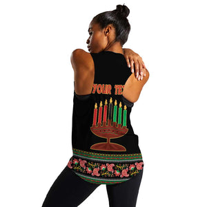 Personalized Afro-American Kwanzaa Women Racerback Tank Dashiki Mix Paisley Pattern