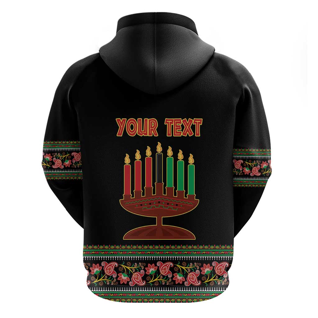 Personalized Afro-American Kwanzaa Zip Hoodie Dashiki Mix Paisley Pattern