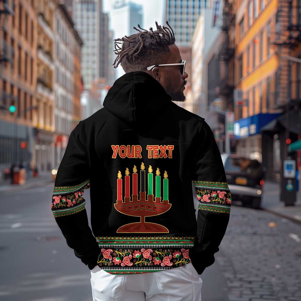 Personalized Afro-American Kwanzaa Zip Hoodie Dashiki Mix Paisley Pattern