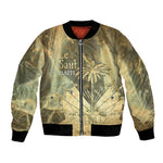 Personalized Afro Haiti Le Saut Bomber Jacket Ayiti Waterfall Vintage Grunge Style - African Pride