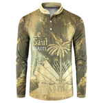 Personalized Afro Haiti Le Saut Button Sweatshirt Ayiti Waterfall Vintage Grunge Style