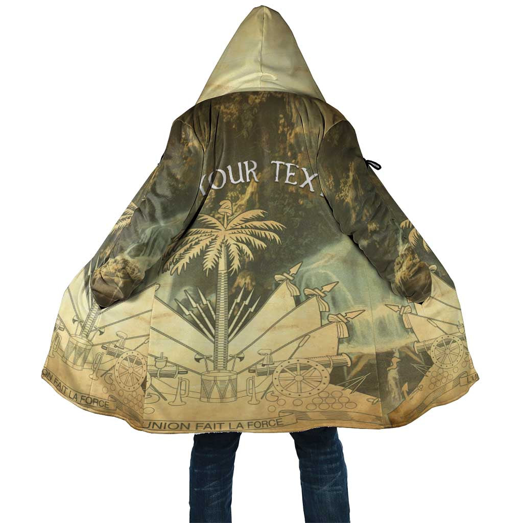 Personalized Afro Haiti Le Saut Cloak Ayiti Waterfall Vintage Grunge Style - African Pride