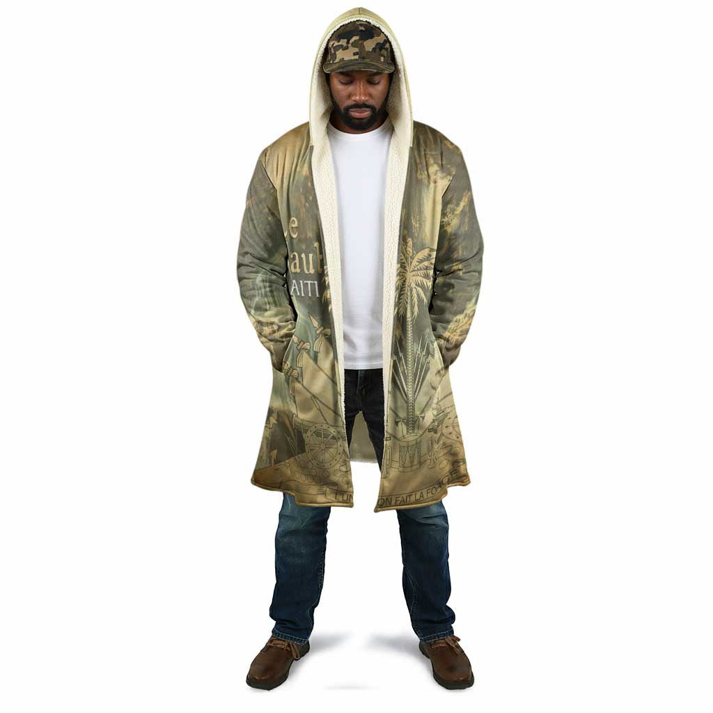 Personalized Afro Haiti Le Saut Cloak Ayiti Waterfall Vintage Grunge Style - African Pride