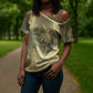 Personalized Afro Haiti Le Saut Cross Shoulder Shirt Ayiti Waterfall Vintage Grunge Style - African Pride
