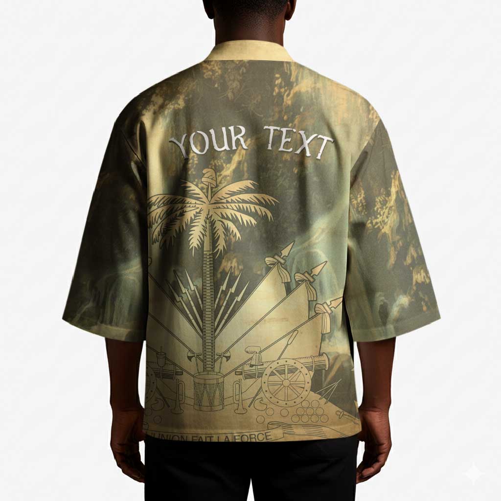 Personalized Afro Haiti Le Saut Kimono Ayiti Waterfall Vintage Grunge Style - African Pride