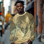 Personalized Afro Haiti Le Saut Long Sleeve Shirt Ayiti Waterfall Vintage Grunge Style - African Pride