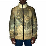Personalized Afro Haiti Le Saut Padded Jacket Ayiti Waterfall Vintage Grunge Style - African Pride