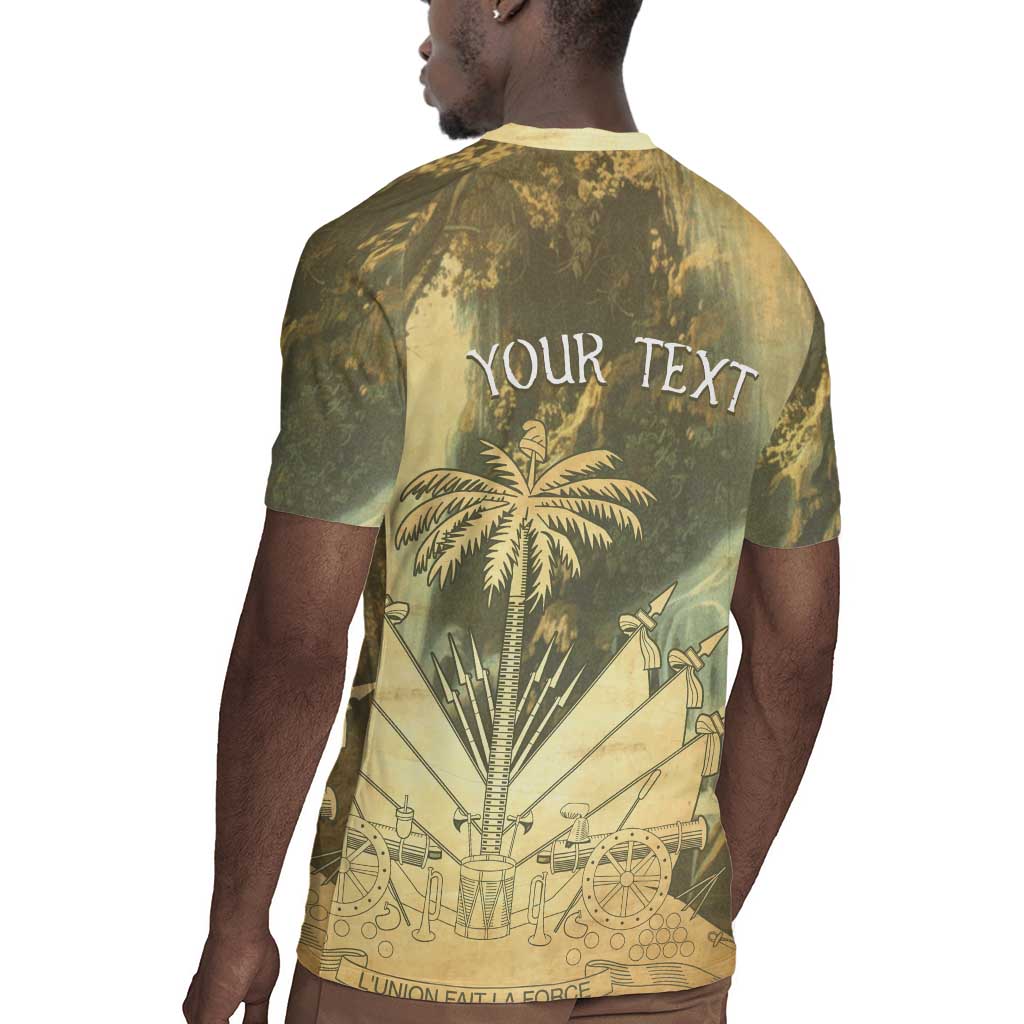 Personalized Afro Haiti Le Saut Rugby Jersey Ayiti Waterfall Vintage Grunge Style - African Pride