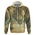 Personalized Afro Haiti Le Saut Zip Hoodie Ayiti Waterfall Vintage Grunge Style - African Pride