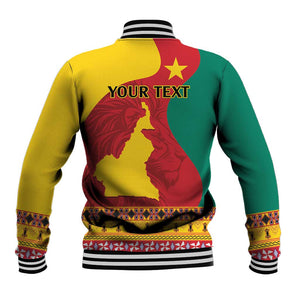 Personalised Cameroon National Day Baseball Jacket Cameroun Coat Of Arms With Atoghu Pattern LT14