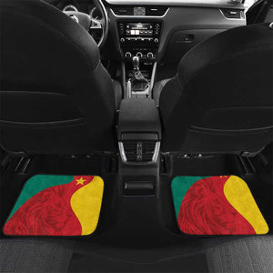 Personalised Cameroon National Day Car Mats Cameroun Coat Of Arms With Atoghu Pattern