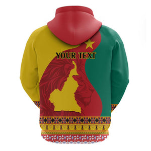 Personalised Cameroon National Day Hoodie Cameroun Coat Of Arms With Atoghu Pattern