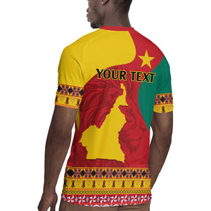 Personalised Cameroon National Day Rugby Jersey Cameroun Coat Of Arms With Atoghu Pattern