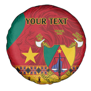 Personalised Cameroon National Day Spare Tire Cover Cameroun Coat Of Arms With Atoghu Pattern