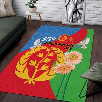 Eritrea Independence Day Area Rug Eritrean Olive Branches 33rd Anniversary