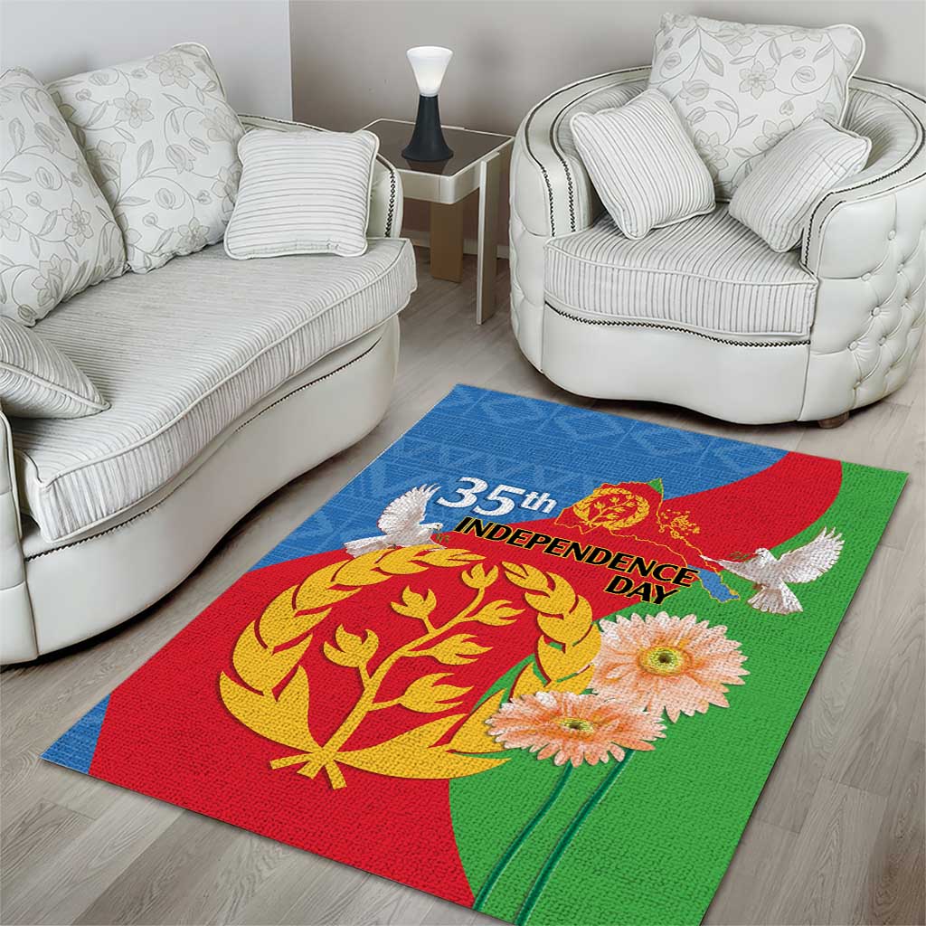 Eritrea Independence Day Area Rug Eritrean Olive Branches 33rd Anniversary