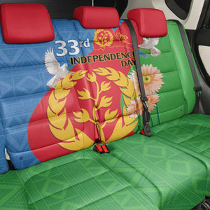 Eritrea Independence Day Back Car Seat Cover Eritrean Olive Branches 33rd Anniversary