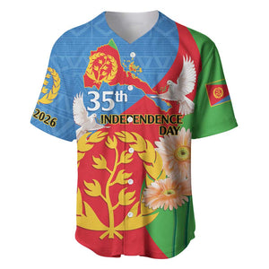 Eritrea Independence Day Baseball Jersey Eritrean Olive Branches 33rd Anniversary